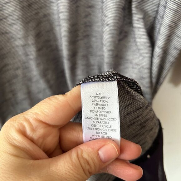 Logo Lori Goldstein Tunic Blouse Womens Plus Size 3XL Blue Striped Pockets - Picture 5 of 6